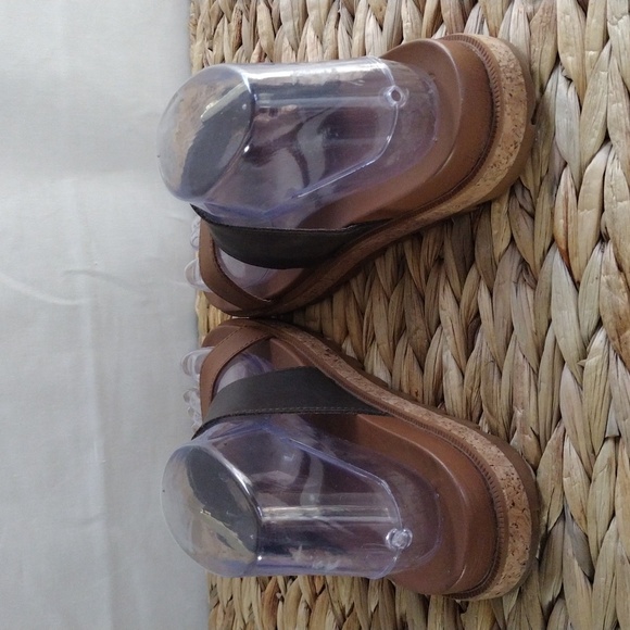 Sorel Roaming buckle slide comfort platform leather sandals 7.5 - Picture 5 of 11